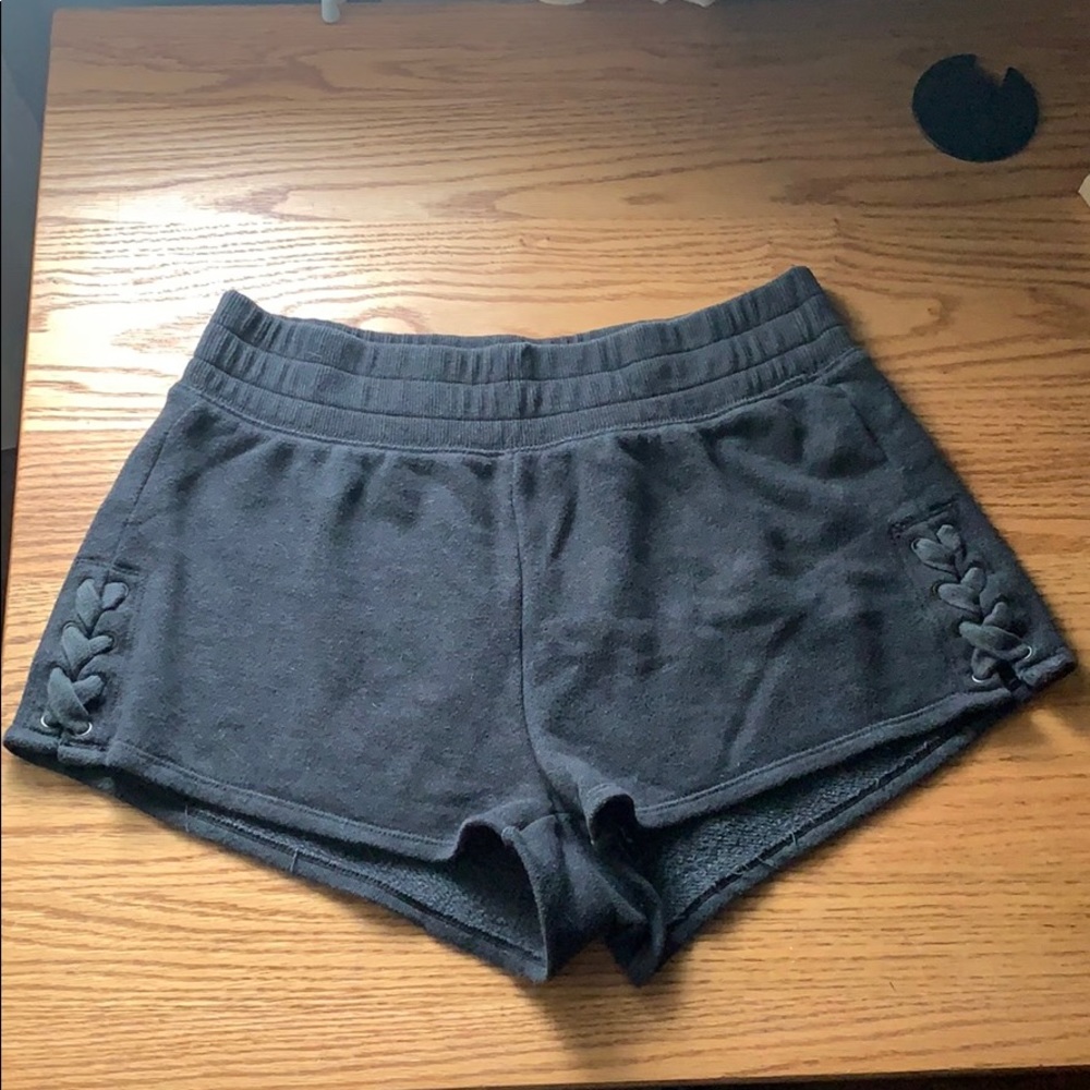 Aerie Tie Shorts (Gray)